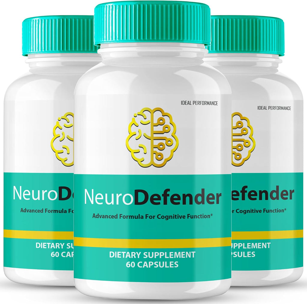 Neuro Defender Brain Supplements for Memory and Focus Capsules NeuroDefender Advanced Formula Brain Health Support Pills, Extra Strength Nootropics Neuro Defender All Natural Reviews (3 Pack)