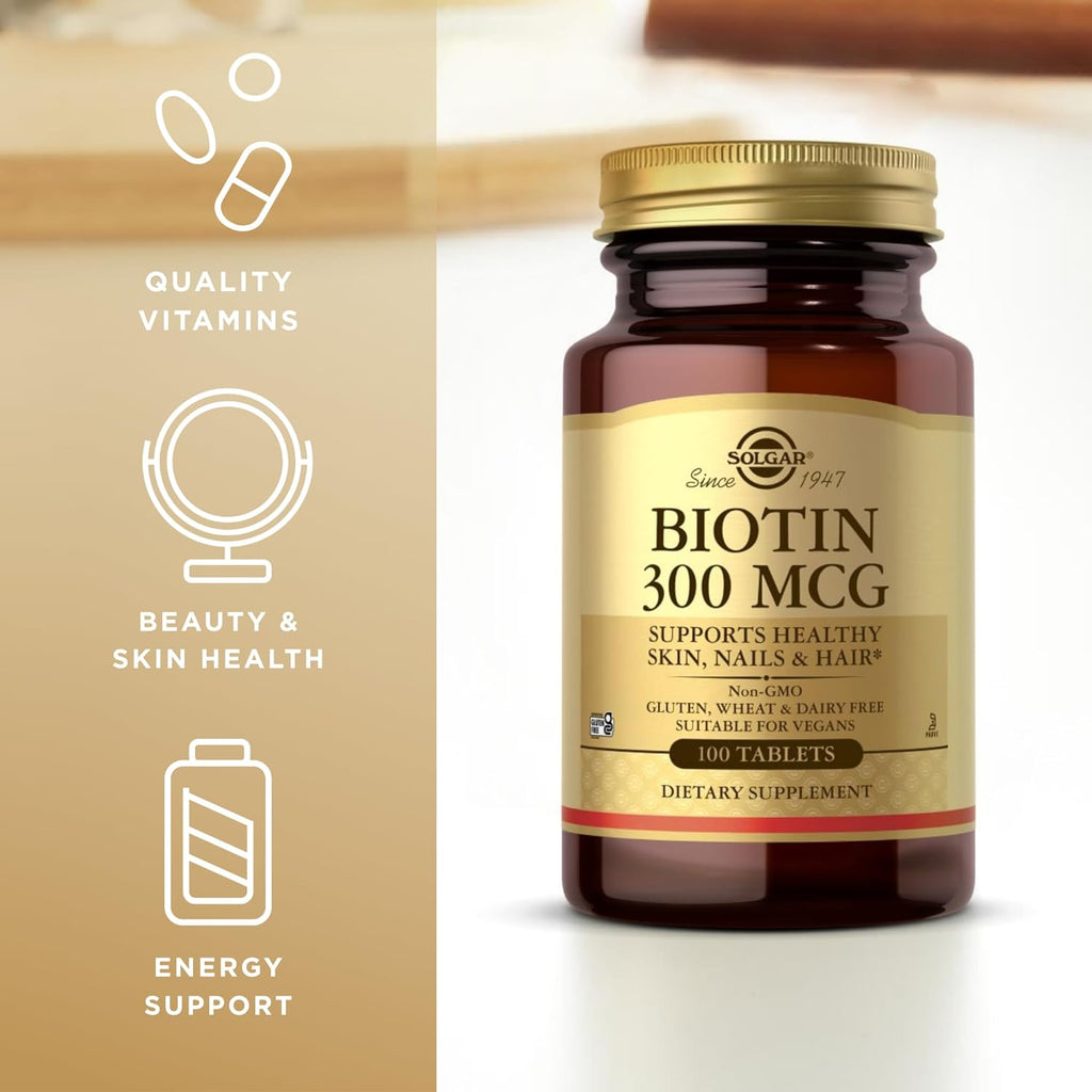 Solgar Biotina 300 mcg, 100 Comprimidos