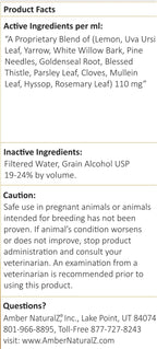 Amber NaturalZ Kidney Rejuvenator Suplemento Herbal para Mascotas - 118 ml