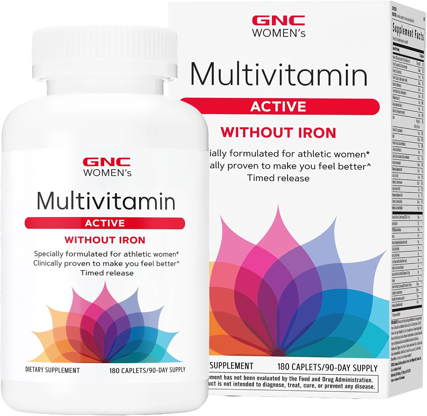 GNC Multivitamínico Active para Mujeres Sin Hierro - 180 Comprimidos
