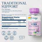 SOLARAY Vitex (Sauzgatillo) 225 mg, 60 cápsulas veganas