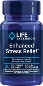 Life Extension Enhanced Stress Relief, Extracto de Melisa y L-teanina, 30 Cápsulas