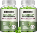 lickshine 2 Pack Gominolas de Graviola - 3000mg Extra Fuerte con Vitamina C y Zinc - Apoyo Digestivo e Inmunitario - Sin Azúcar, No GMO, Vegano, 120 unidades