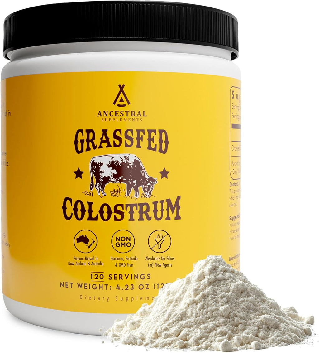 Ancestral Supplements Colostro Bovino en Sobres – 30 sticks – Sabor Natural