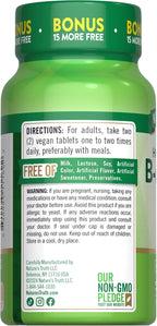 Nature's Truth Complejo B con B12 - 165 Tabletas Veganas No-GMO