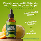 Citrus Bergamot Extract 20:1 - Gotas Líquidas Veganas, Sin Gluten, No GMO (60 ml)