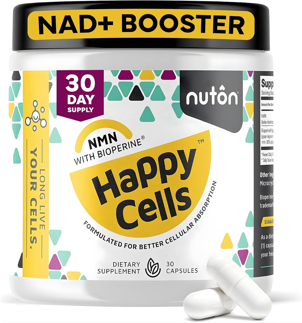 Nuton Happy Cells - NMN con Bioperine - 30 Cápsulas