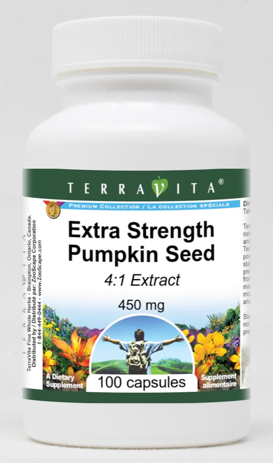 Extracto de Semilla de Calabaza Ultra Potente 4:1 - 450 mg (100 Cápsulas)