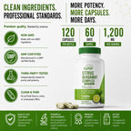 Citrus Bergamot 1200 mg – Apoyo Cardiovascular y Antioxidante | 120 Cápsulas (60 Días) | No Transgénico