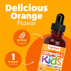Feel Great Gotas Líquidas Orgánicas de Vitamina C para Niños y Bebés | Apoyo Inmunológico y Antioxidante | Fácil de Tomar | USDA Orgánico, Vegano, Sin OGM, Sin Gluten | 59 ml