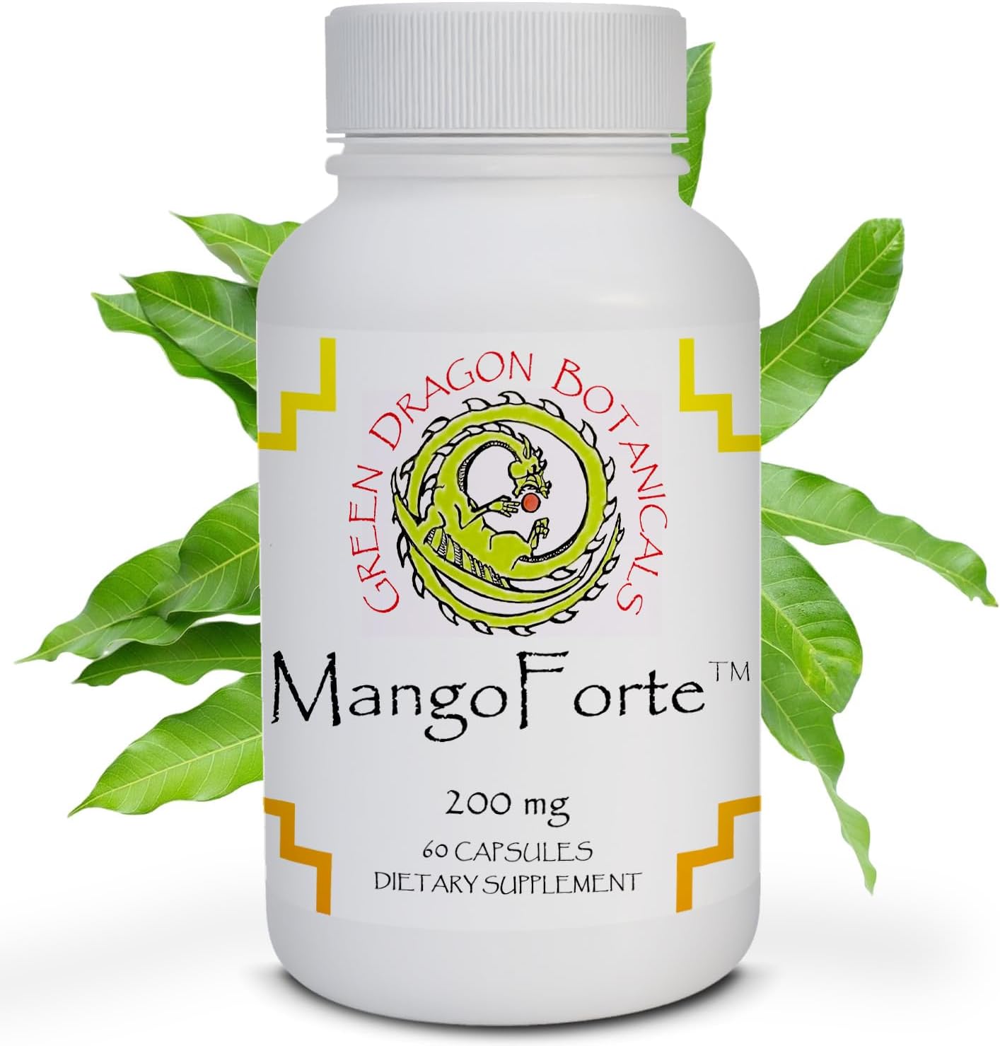 MangoForte™ Hojas de Mango en Cápsulas 200 mg | 60 Cápsulas | Extracto Natural con 60% Mangiferina