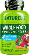 NATURELO Multivitamínico para Hombres - Complejo de Alimentos Integrales con Vitaminas y Minerales - 240 Cápsulas Vegetarianas