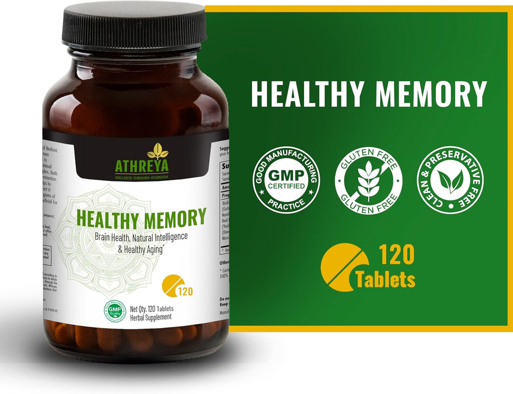 Athreya Herbs Healthy Memory Tablets - 120 Comprimidos