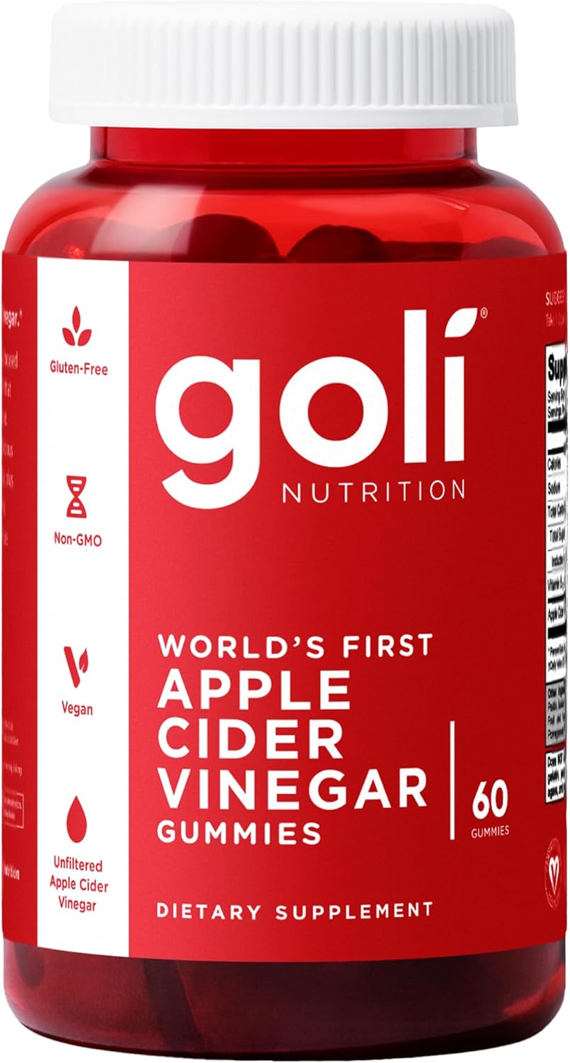 Gominolas de Vinagre de Manzana Goli con Vitamina B12, Remolacha y Granada - 120 unidades (2 pack)