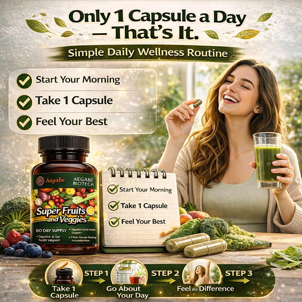 Super Fruits and Veggies - Suplemento de Frutas y Verduras Naturales (60 Días)