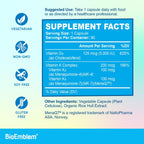 BioEmblem Vitamina D3 K2 Cápsulas - 5000 UI y 200 mcg - MK-7 y MK-4 - 90 Cápsulas