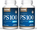 Jarrow Formulas PS 100 - 60 Cápsulas blandas, Paquete de 2 - 100 mg de Fosfatidilserina - Sin soja - 120 dosis