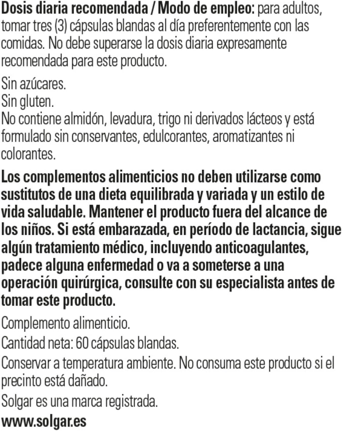 Solgar EFA 1300 mg Omega 3-6-9, 60 Cápsulas Blandas