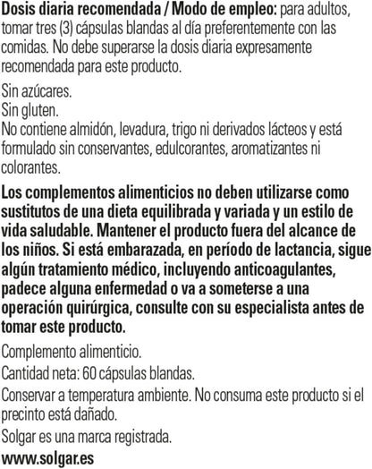 Solgar EFA 1300 mg Omega 3-6-9, 60 Cápsulas Blandas – Image 2