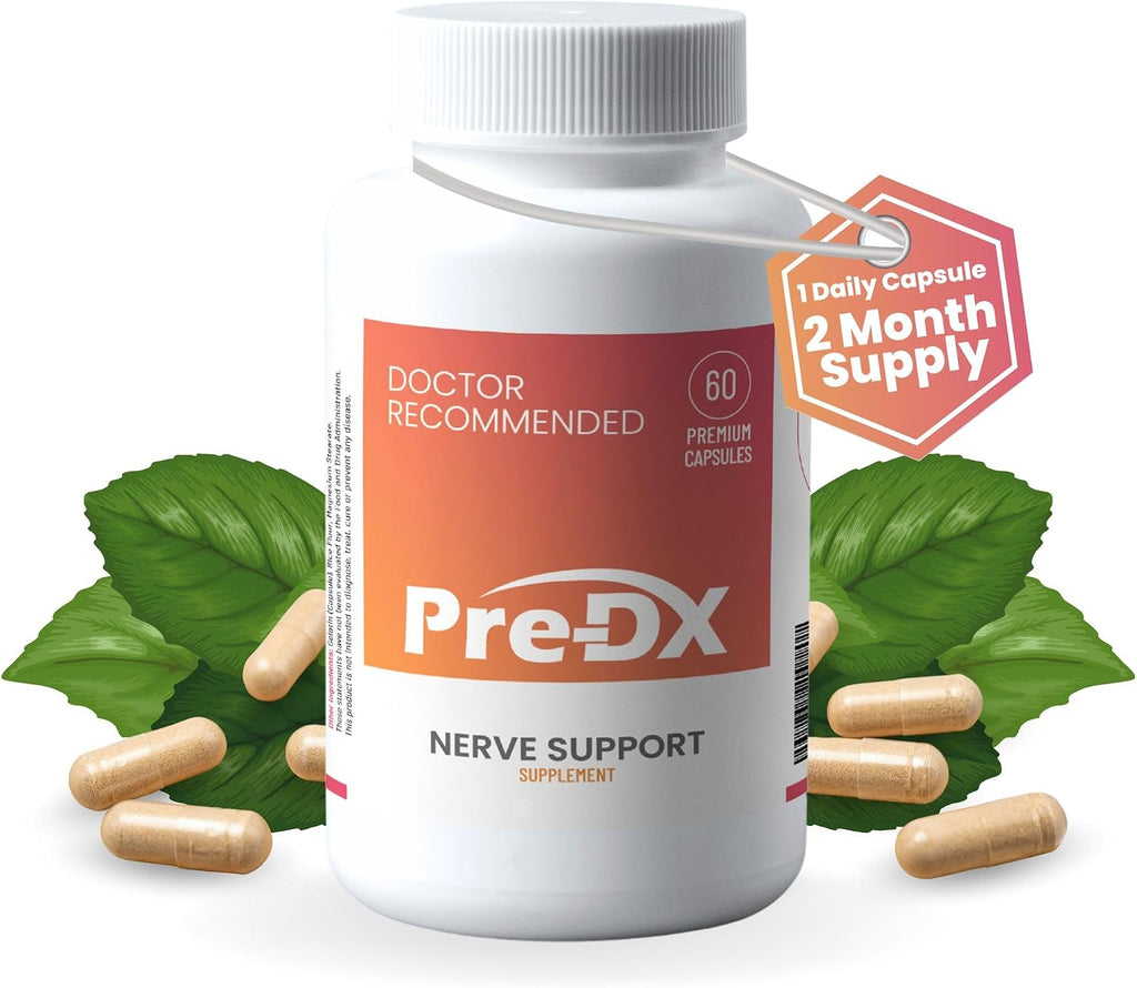 Pre-DX Nerve Support - Multivitamínico Avanzado con L-Metilfolato y Complejo B - 60 Cápsulas