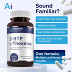 5-HTP 100mg + L-Theanina 400mg | Complemento para el Estrés y Relajación | AgeImmune