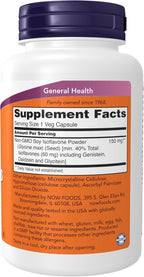 Isoflavonas de Soja 60 mg, 120 Cápsulas Vegetales - NOW Foods