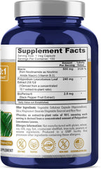 NusaPure Polypodium Nicotinamide 240 mg - 150 Cápsulas Veganas (Sin OGM, Sin Soja)