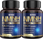 2Pack Suplemento NAD+ con NMNH Liposomal 500mg, Niacinamida y Curcumina - 120 Cápsulas Blandas