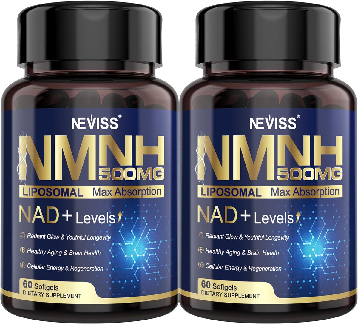 2Pack Suplemento NAD+ con NMNH Liposomal 500mg, Niacinamida y Curcumina - 120 Cápsulas Blandas - görsel 1