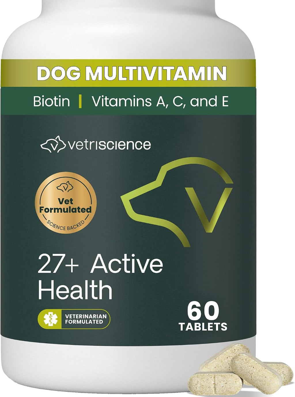 VetriScience Senior 27+ Multivitamínico Masticable Active Health para Perros Mayores