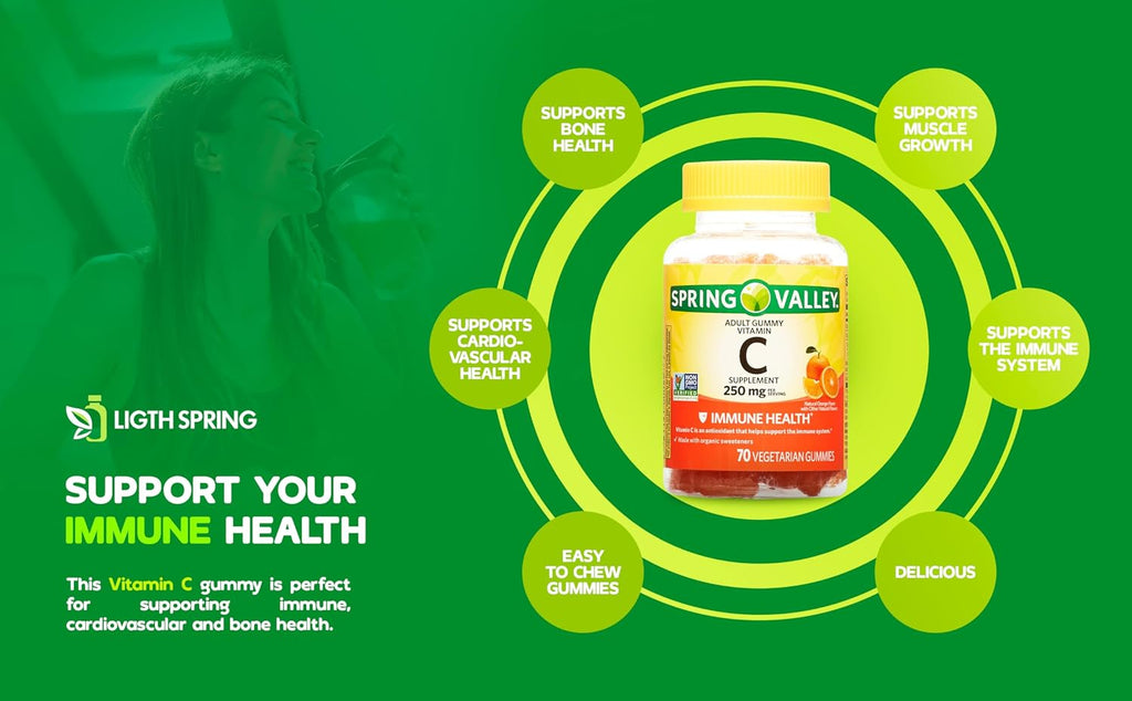 Vitaminas C Gummies para Adultos, 250 mg, 70 unidades (Pack de 3) con Guía Exclusiva
