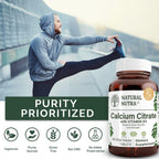 Natural Nutra Citrato de Calcio con Vitamina D3 - 120 Comprimidos