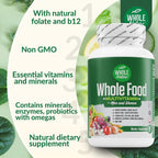 Multivitamínico Integral Hombre y Mujer - Alimentos Integrales + Enzimas, Probióticos y Omega-3 - 3 Unidades