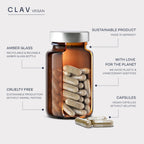 CLAV Vitamin B Complex - 120 Cápsulas - Todas las 8 Vitaminas B con Cofactores Mio-Inositol y Colina - Contribuye al Metabolismo Energético - Vegano - Fabricado en Alemania