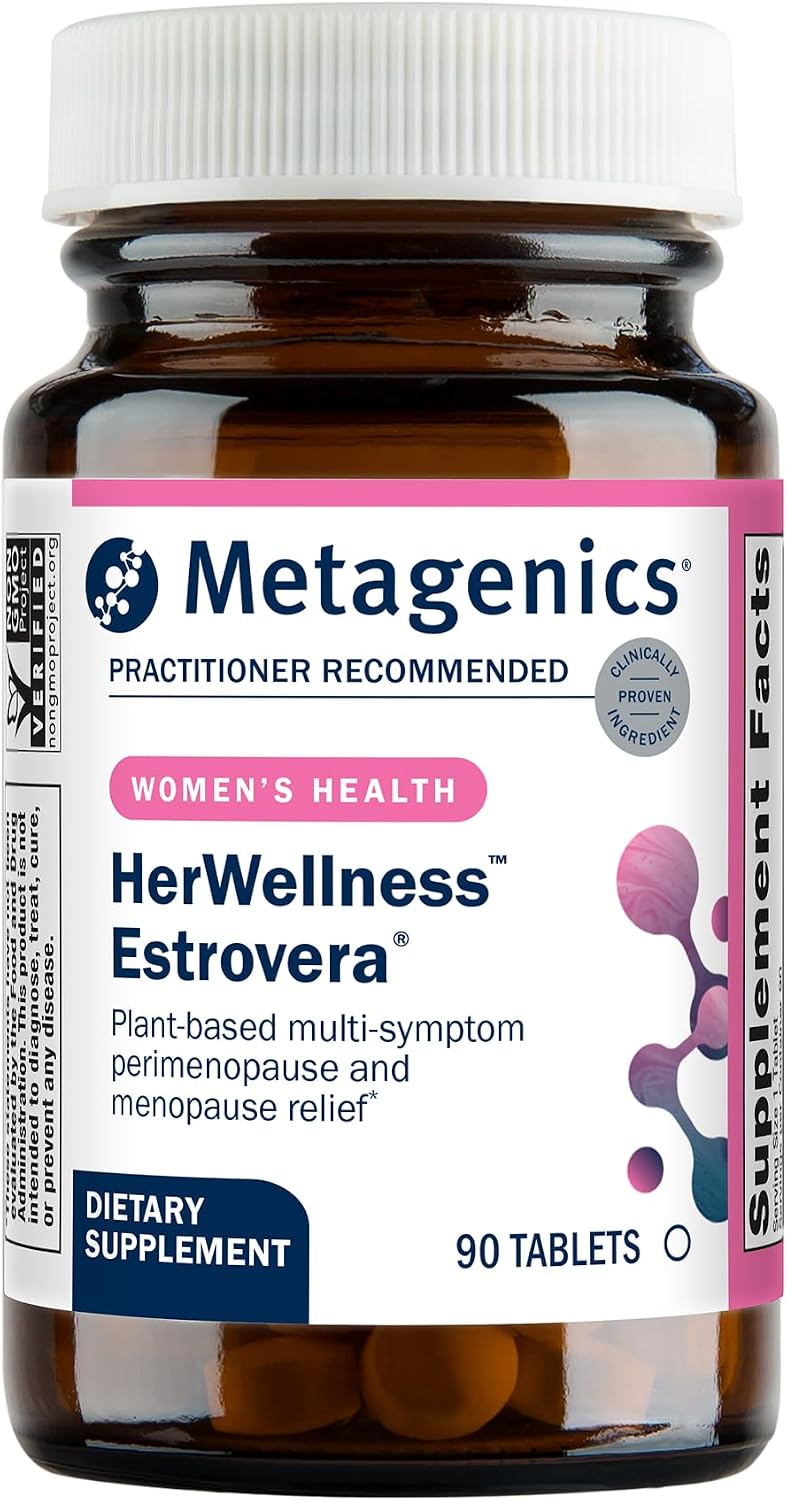 Metagenics HerWellness Estrovera - Suplemento vegetal para la menopausia con ERr 731 - 90 comprimidos