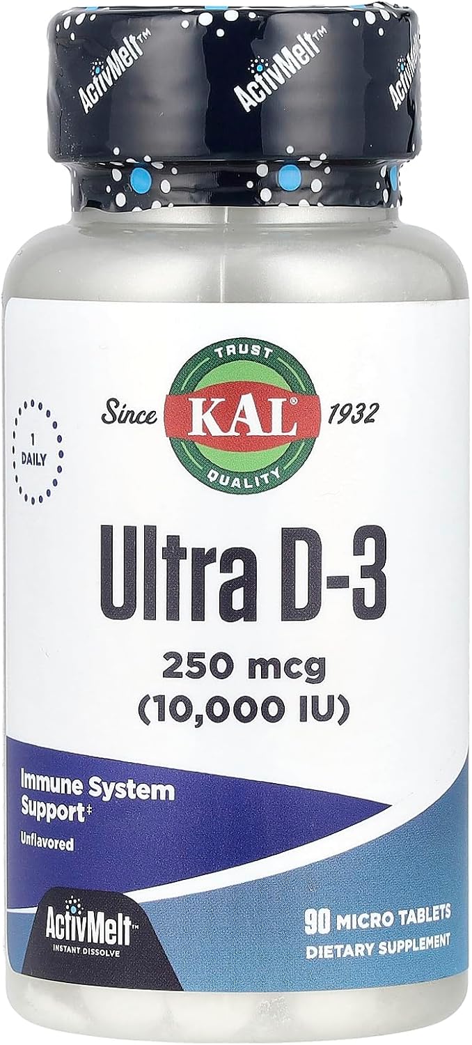 KAL Ultra D-3 10000 UI Tabletas, 90 Comprimidos