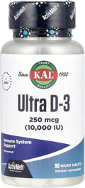 KAL Ultra D-3 10000 UI Tabletas, 90 Comprimidos