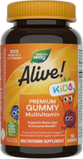 Nature's Way Alive! Multivitamínico Infantil Premium en Gominolas, Sin Gluten, Hecho con Pectina, 90 Gominolas