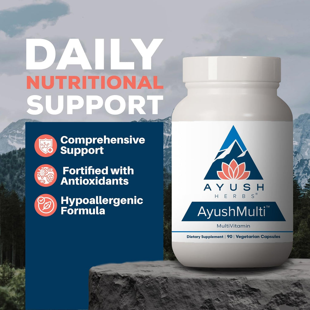 Ayush Multi - Multivitamínico con Yodo y Zinc para Hombres y Mujeres, 90 Cápsulas
