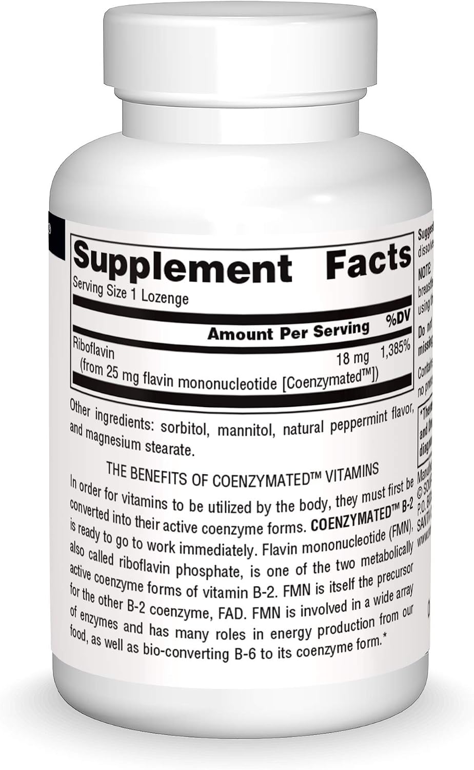 Source Naturals Coenzymated B-2 Lozenges 25 mg, 60 Comprimidos