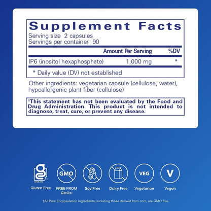 Pure Encapsulations IP6 (Inositol Hexafosfato) - 180 Cápsulas – Image 2