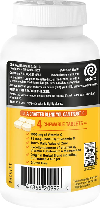 Airborne 1000mg Vitamina C + Zinc – Zinc (73% del valor diario): esencial para el funcionamiento de las células – Image 2
