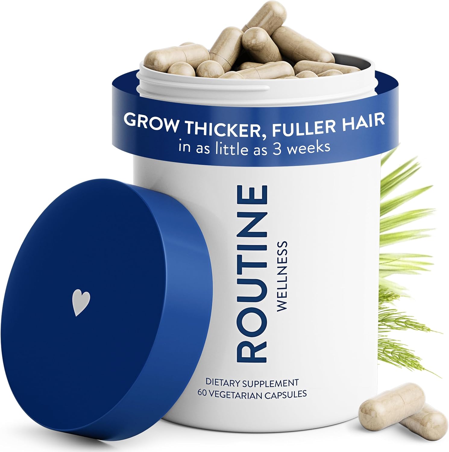 Routine Wellness Suplemento para el Crecimiento del Cabello con Biotina - 60 Cápsulas (30 Días)