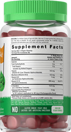 Carlyle Kids B Complex Gummies | 90 Gominolas | Con Vitaminas B1, B2, B6, B12 y Extracto de Ashwagandha | Sabor Melocotón y Frambuesa | Vegano, Sin Gluten y No-GMO