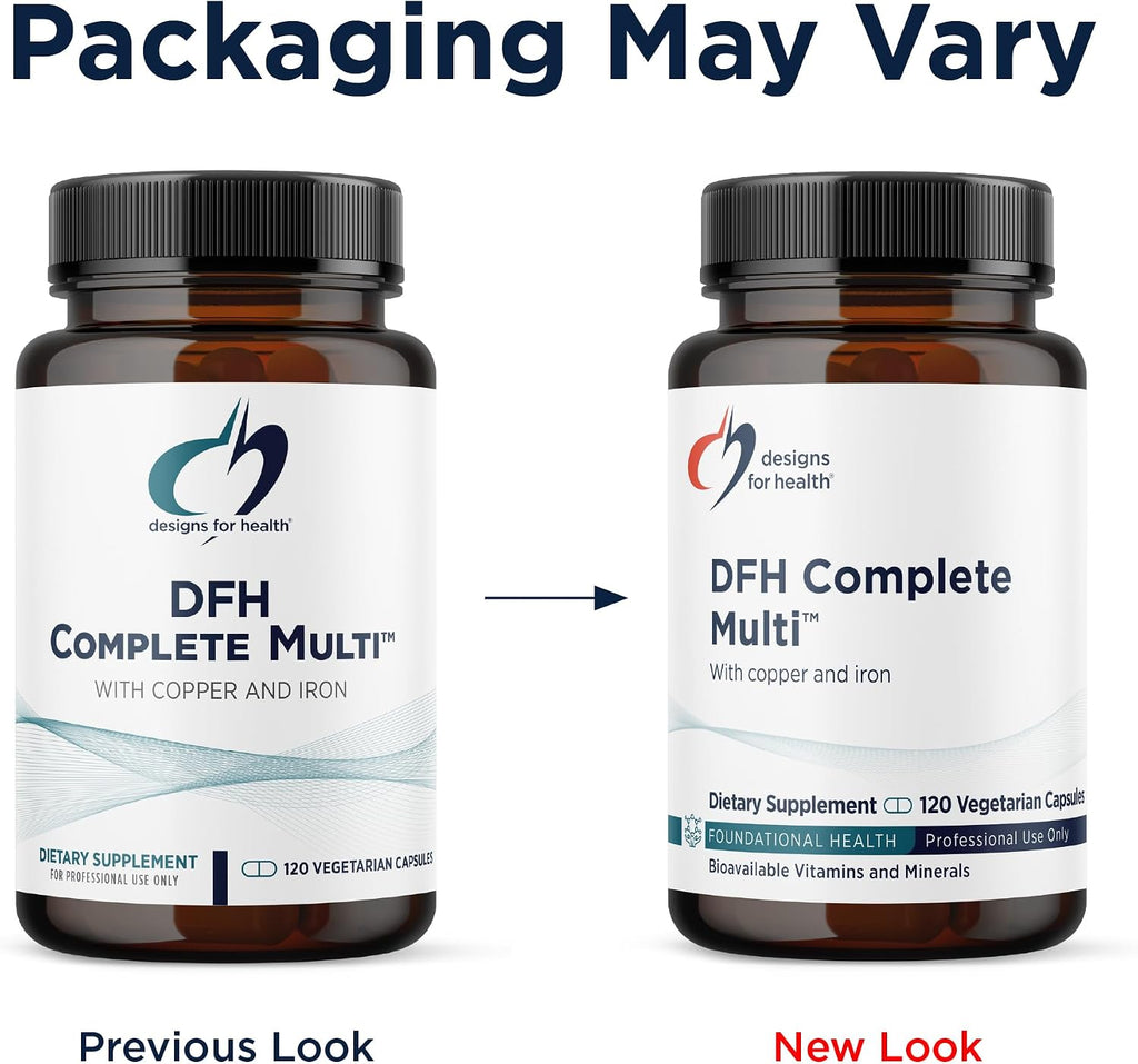 Designs for Health Complete Multi con Cobre y Hierro - Multivitamínico y Mineral Completo, 120 Cápsulas