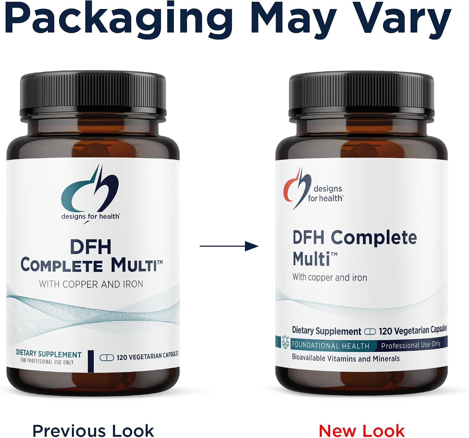 Designs for Health Complete Multi con Cobre y Hierro - Multivitamínico y Mineral Completo, 120 Cápsulas