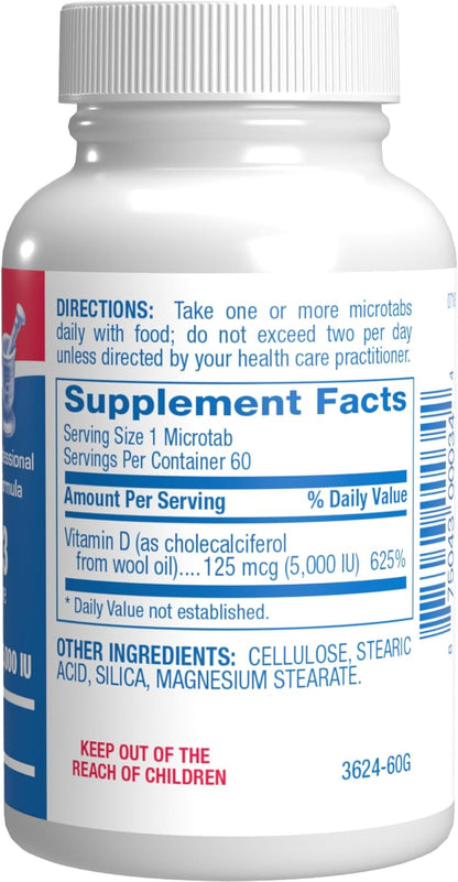 Anabolic Laboratories - Vitamina D3 5000 UI (125 mcg) - 60 Microtabletas Vegetarianas de Alta Absorción – Image 9