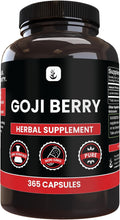 PURE ORIGINAL INGREDIENTS Goji Berry (365 Cápsulas) - Sin Rellenos, Puro, Verificado en Laboratorio