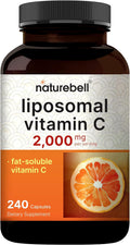 NatureBell Liposomal Vitamin C 2,000mg Per Serving, 240 Cápsulas - Suplemento Diario de Vitamina C Liposomal