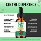 Gluco Tonic Drops - Fórmula Líquida de Apoyo Sanguíneo, Alta Potencia, 1 Pack